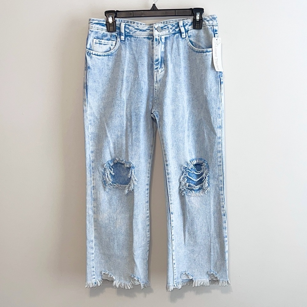 NWT FATE High Rise Distressed Ankle Straight Jeans